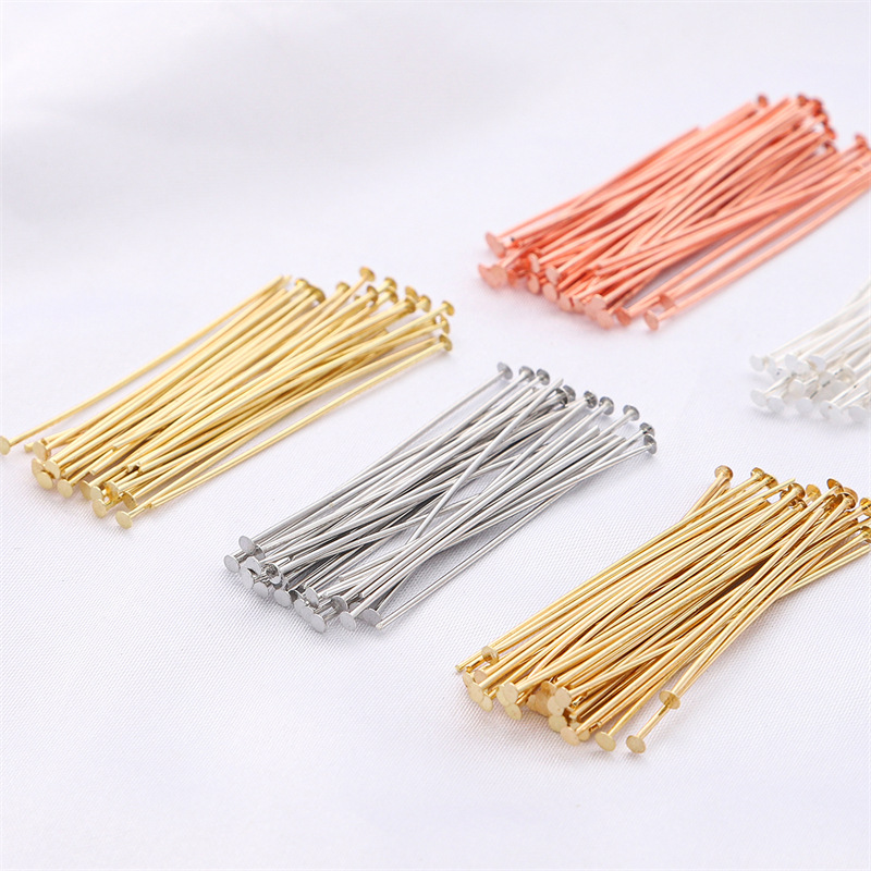 Art Craft Ideas - เข็มเงินแท้ 925 หัวแบน 50 ชิ้น/แพ็ค สำหรับงานฝีมือ