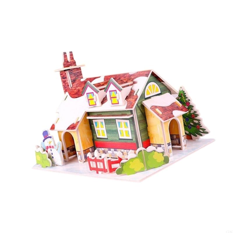 Art Craft Christmas Tree - ชุดงานฝีมือปริศนาคริสต์มาสสร้างสรรค์สำหรับครอบครัวเด็กวัสดุกระดาษกิจกรรมทำมือ C7AC