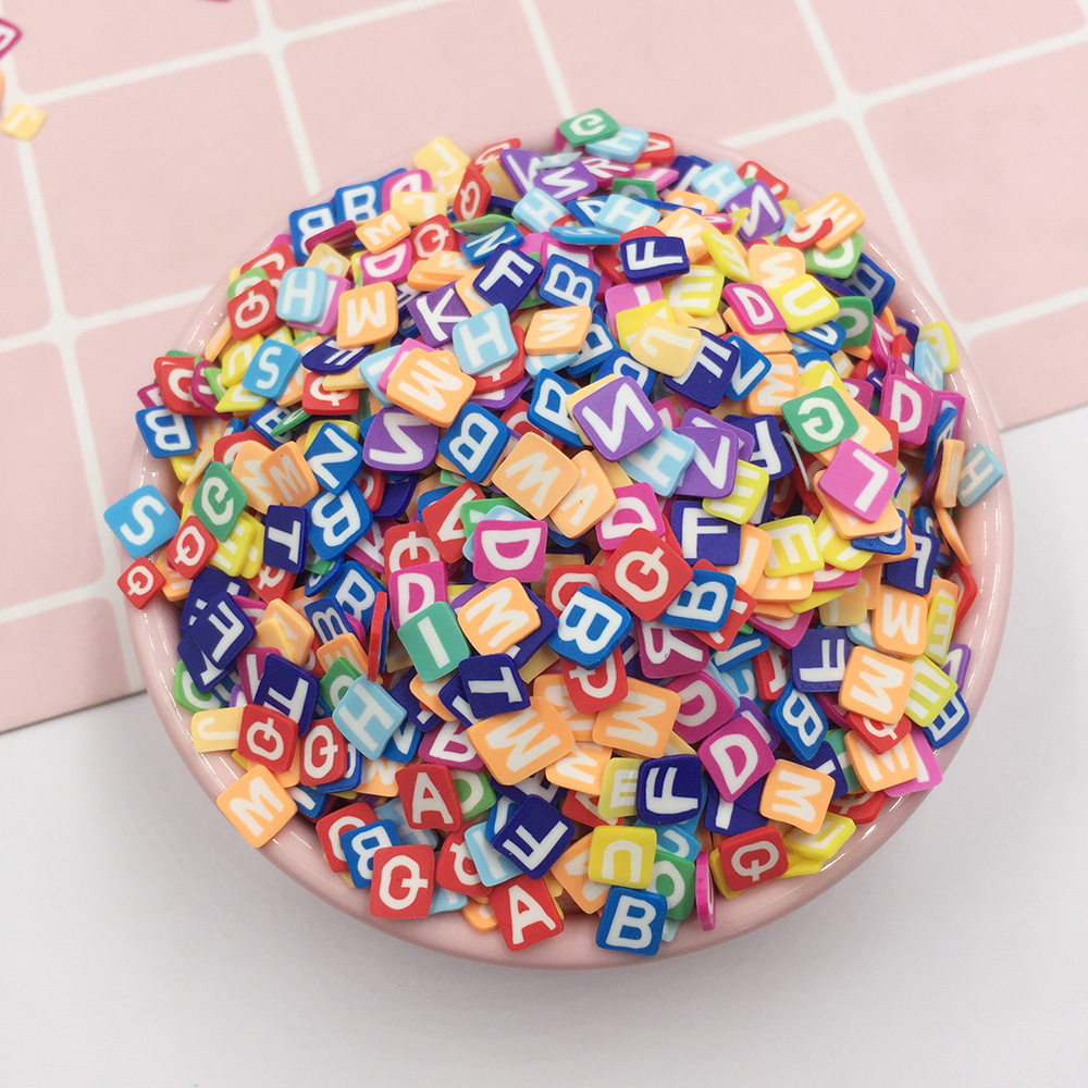 Art Craft Letter A - 50 กรัม/ล็อต 5 มม.ตัวอักษรSlice Polymer Clay