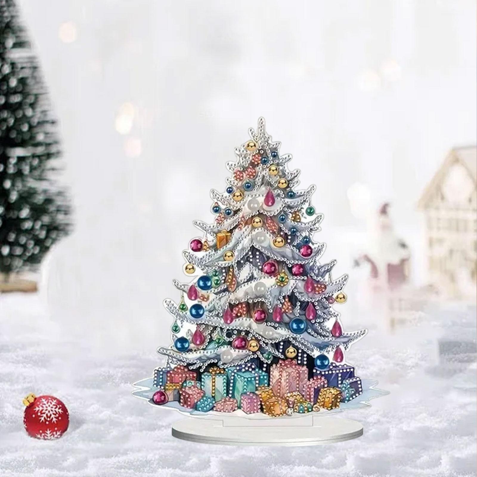 Art Craft Christmas Tree - ต้นคริสต์มาสเดสก์ท็อปตกแต่ง Xmas Tabletop เครื่องประดับศิลปะหัตถกรรมของขวัญสะสมประดิษฐ์ Xmas Tree