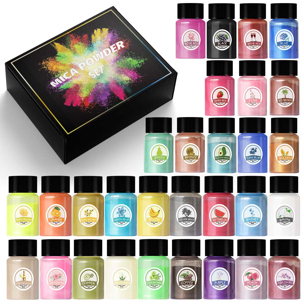 Resin Pigment Powder - 10ml แป้งไข่มุกอีพ็อกซี่เรซิ่นฟิลเลอร์เม็ดสี DIY เม็ดสีมุกสีย้อมสีทาเล็บเรซิ่นกาวทำเครื่องประดับ