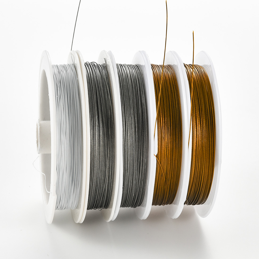 Art Craft Ideas - 30 M/ม้วนสแตนเลสสตีลประดับด้วยลูกปัดลวด 0.38/0.45 มม.Tiger TAIL ลูกปัดสตริงสําหรับเครื่องประดับ