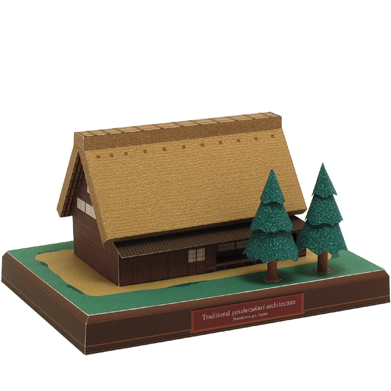 Art Craft Cardboard - ญี่ปุ่นกระท่อมแก๊สhozukuri Mini 3D กระดาษ House Papercraft