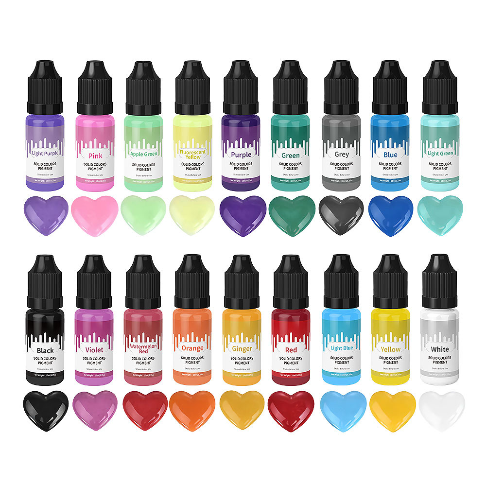 18 สี 10ml Macaron สีพาสเทลสีเ - Resin Pigment Powder บทวิจารณ์และราคา
