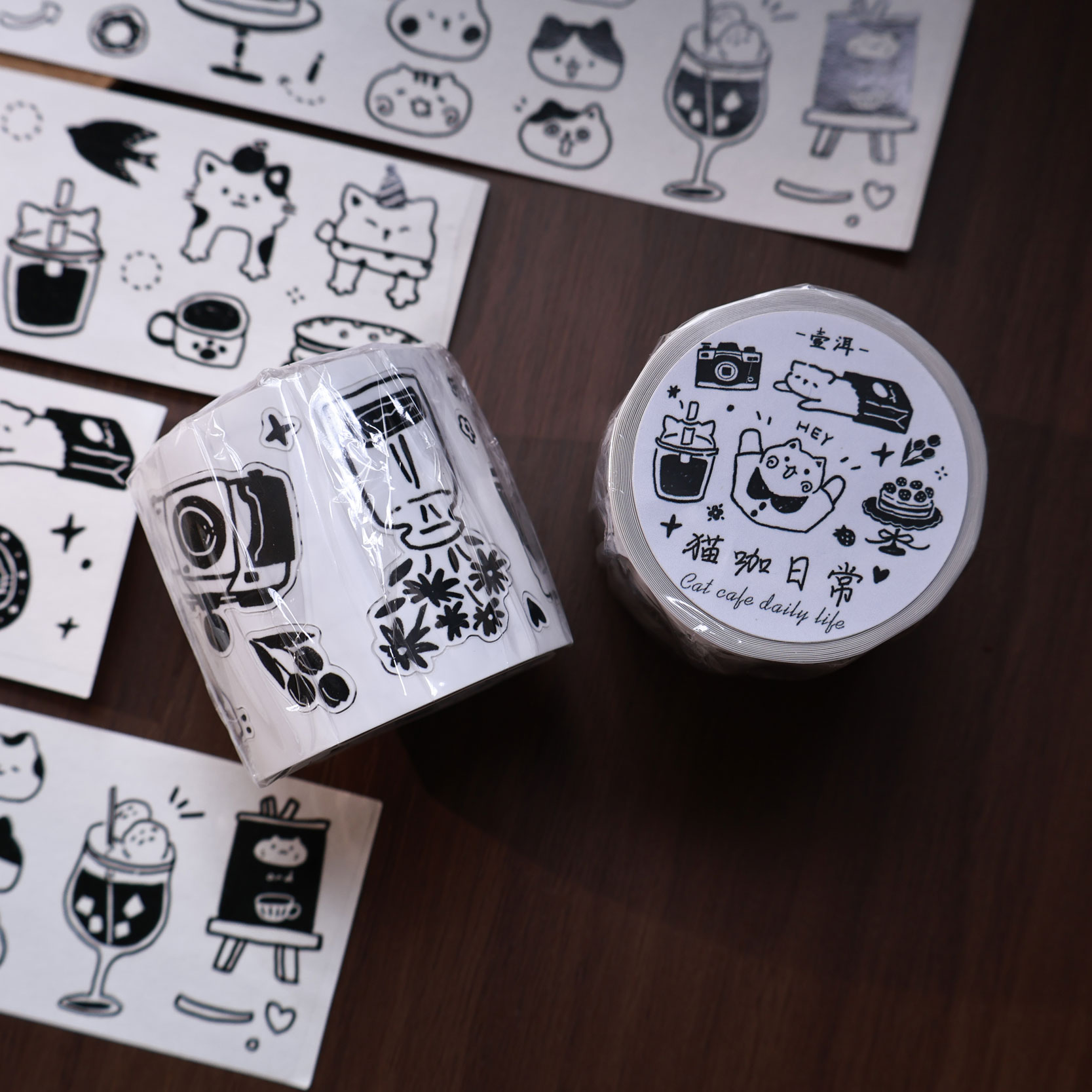 YiEr Studio Vintage Daily Cat' - Washi Tape Rolls บทวิจารณ์และราคา