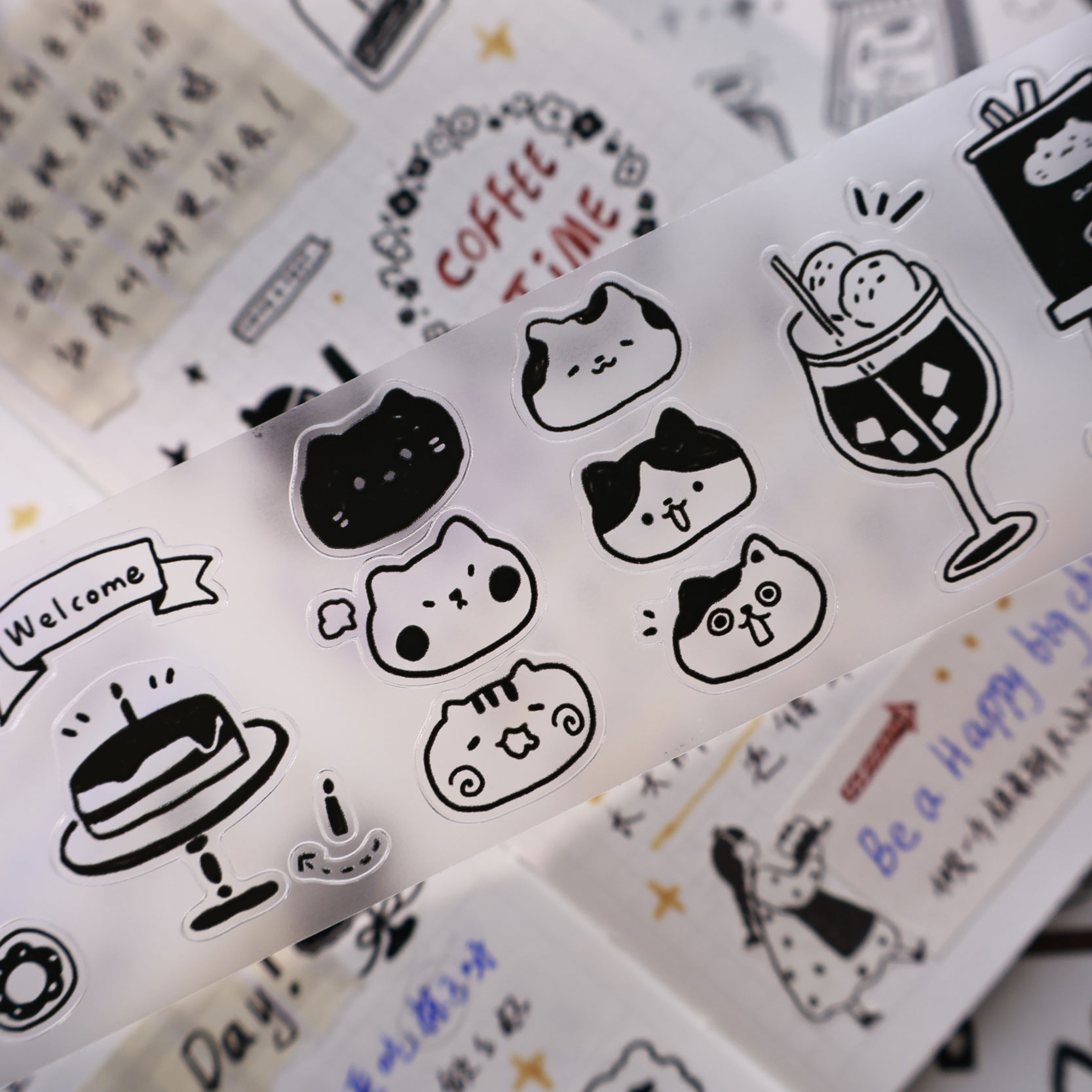 YiEr Studio Vintage Daily Cat' - Washi Tape Rolls บทวิจารณ์และราคา