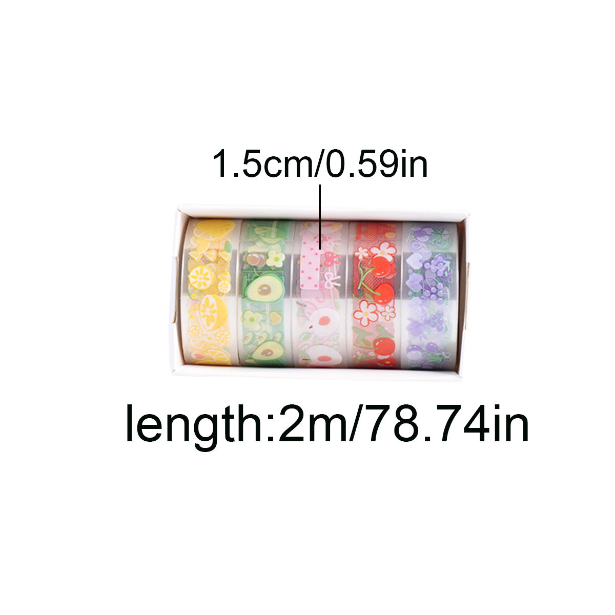 5 ม้วนชุดเทปวาชิ PET ใส, 1.5 ซ - Washi Tape Rolls บทวิจารณ์และราคา