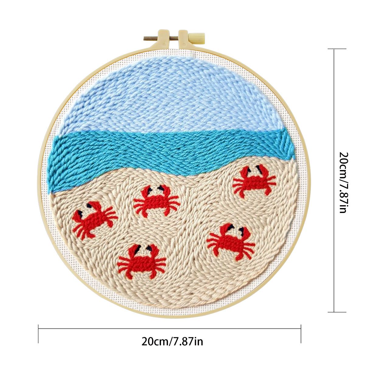 ชุดปักเข็มฉลุลายสัตว์ - ปู ขนา - Punch Needle Kit บทวิจารณ์และราคา