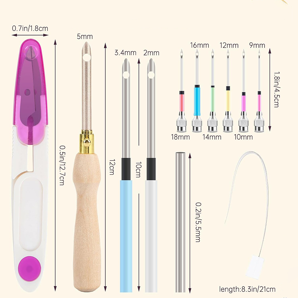 ชุดเข็มเจาะรู13ชิ้นชุดปักเข็มเ - Punch Needle Kit บทวิจารณ์และราคา