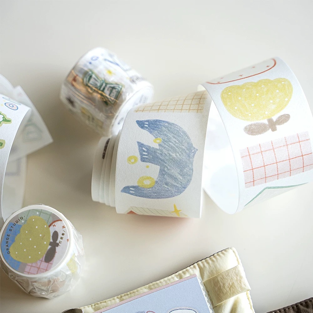 สีส้มสตูดิโอ Vintage Graffiti  - Washi Tape Rolls บทวิจารณ์และราคา