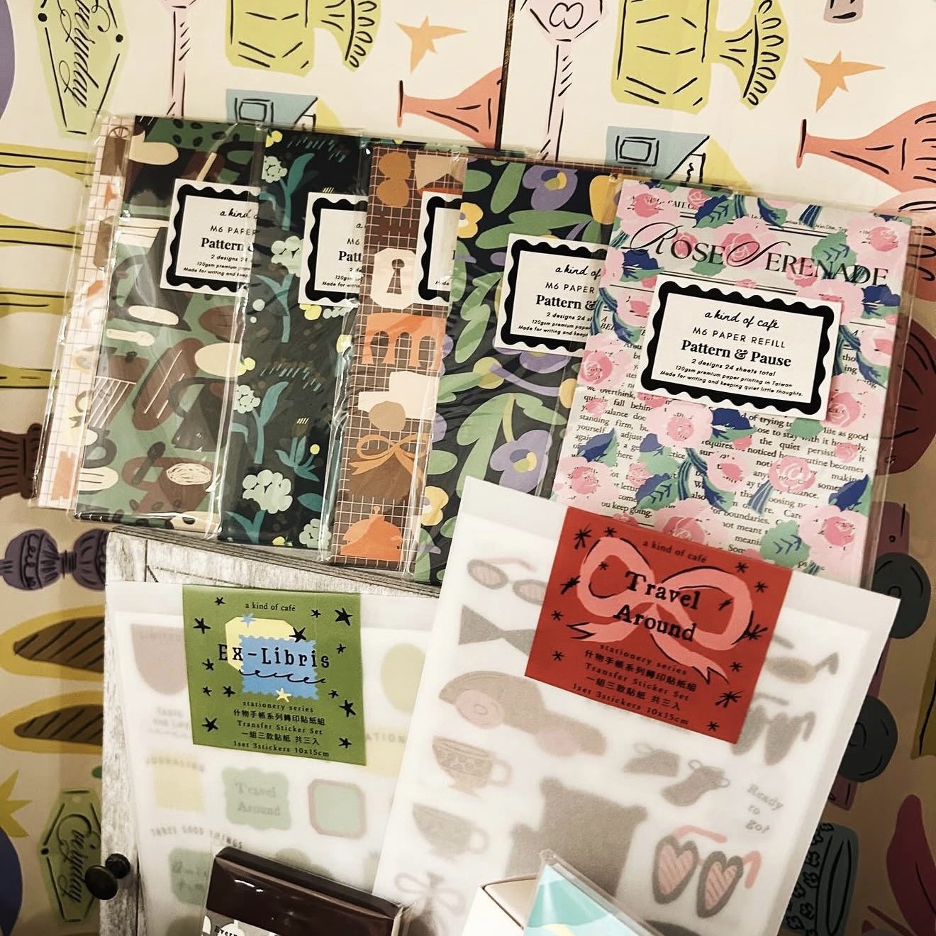 เทป PET ลายวินเทจสไตล์คาเฟ่สตู - Washi Tape Rolls บทวิจารณ์และราคา