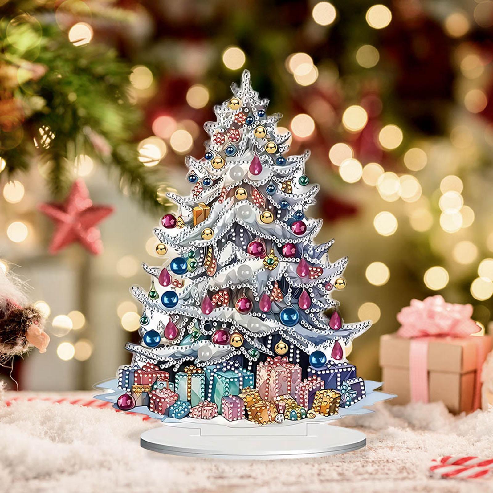 ต้นคริสต์มาสเดสก์ท็อปตกแต่ง Xm - Art Craft Christmas Tree บทวิจารณ์และราคา