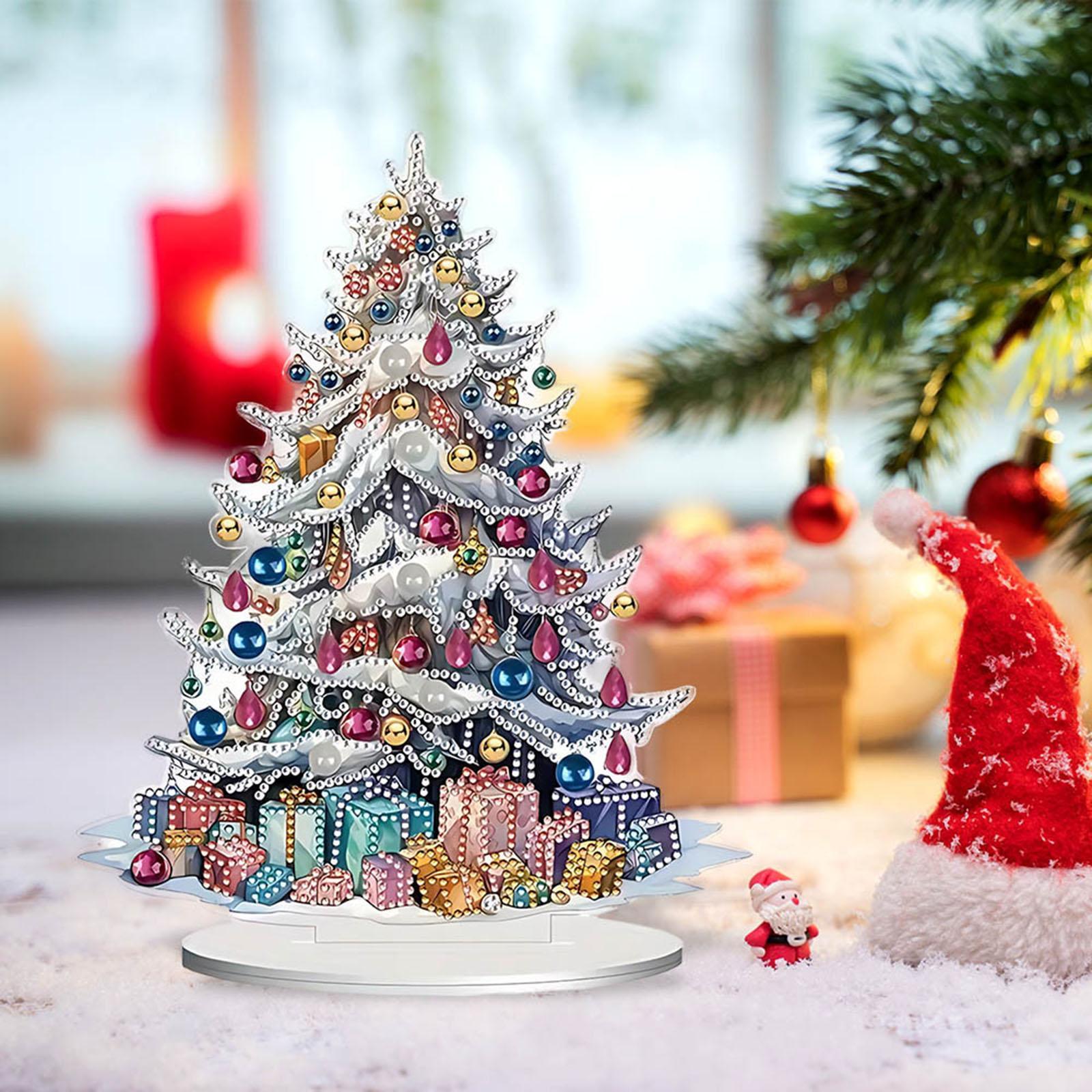ต้นคริสต์มาสเดสก์ท็อปตกแต่ง Xm - Art Craft Christmas Tree บทวิจารณ์และราคา