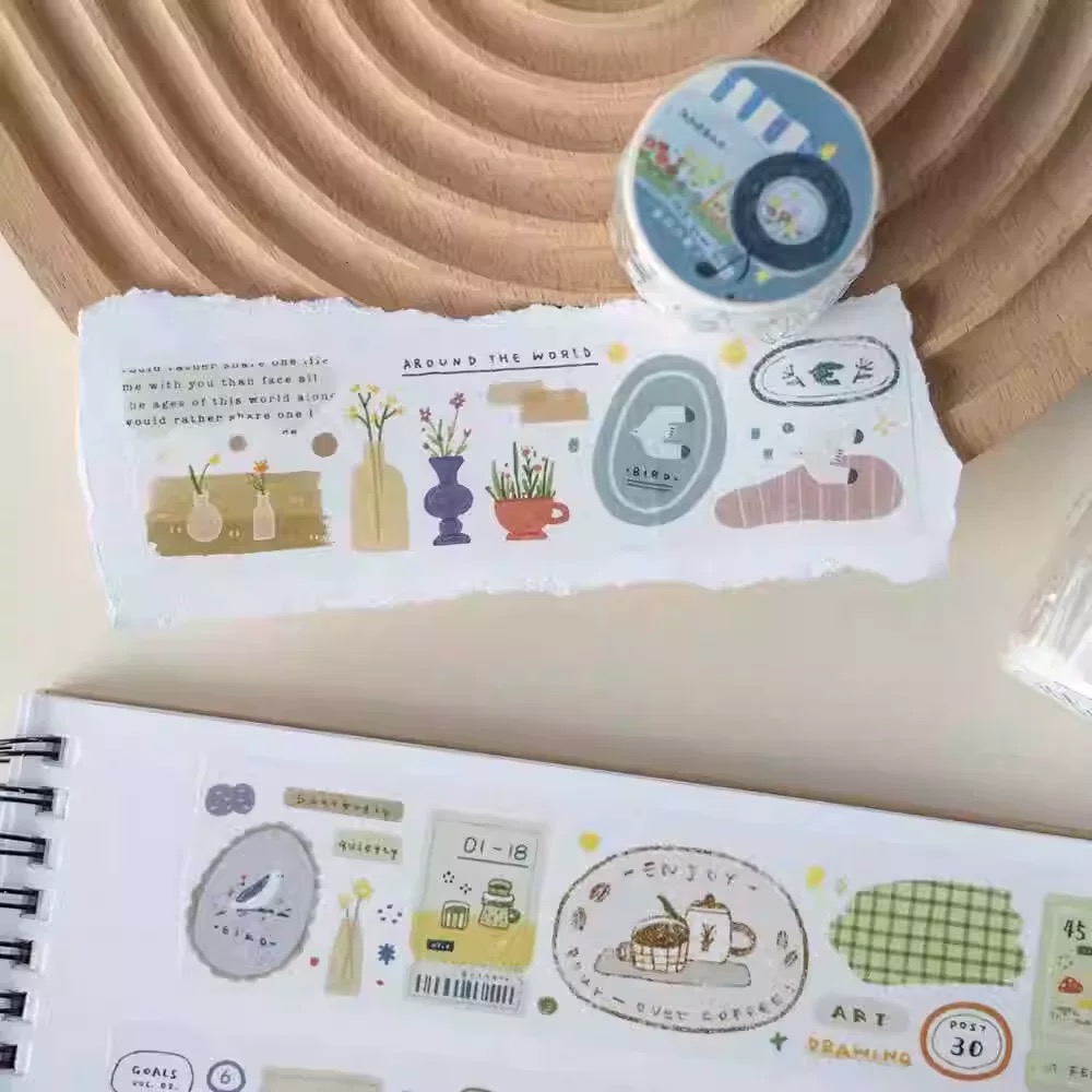 สตูดิโอสีส้ม Vintage Retro หมา - Washi Tape Rolls บทวิจารณ์และราคา