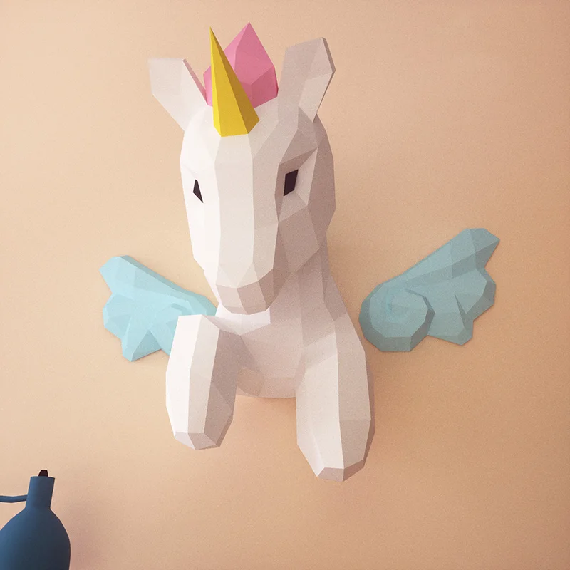 Rainbow Unicorn สัตว์ Wall Dec - Art Craft Cardboard บทวิจารณ์และราคา