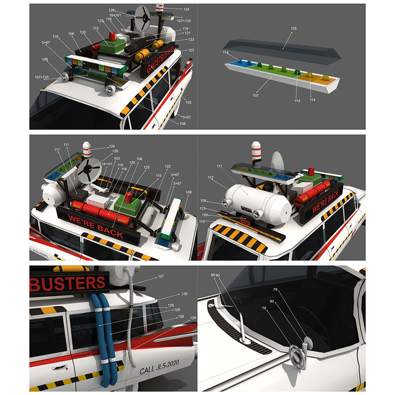 Ghostbusters รถ Ecto-1A 1:20 O - Art Craft Cardboard บทวิจารณ์และราคา