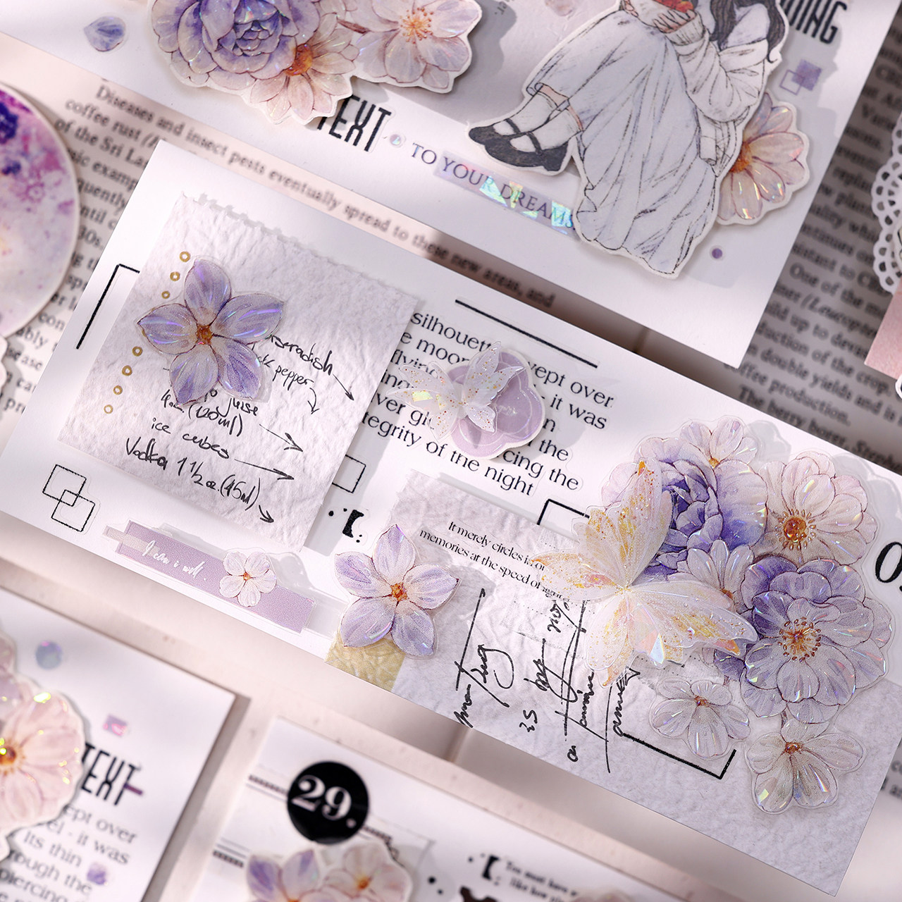 เทปวาชิลายดอกกุหลาบสีม่วงอ่อนแ - Washi Tape Rolls บทวิจารณ์และราคา