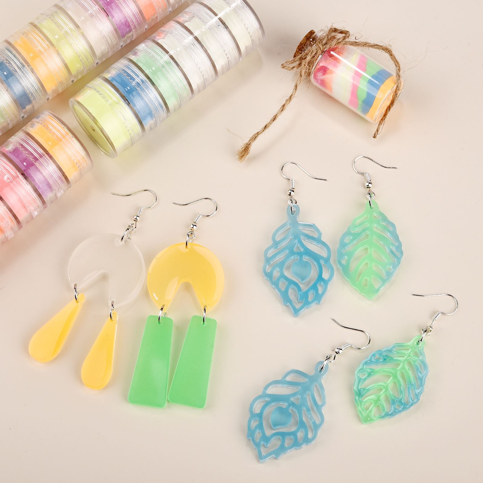 ผงเรซิ่นเรืองแสง 6 สี/ชุด ผงเร - Resin Pigment Powder บทวิจารณ์และราคา