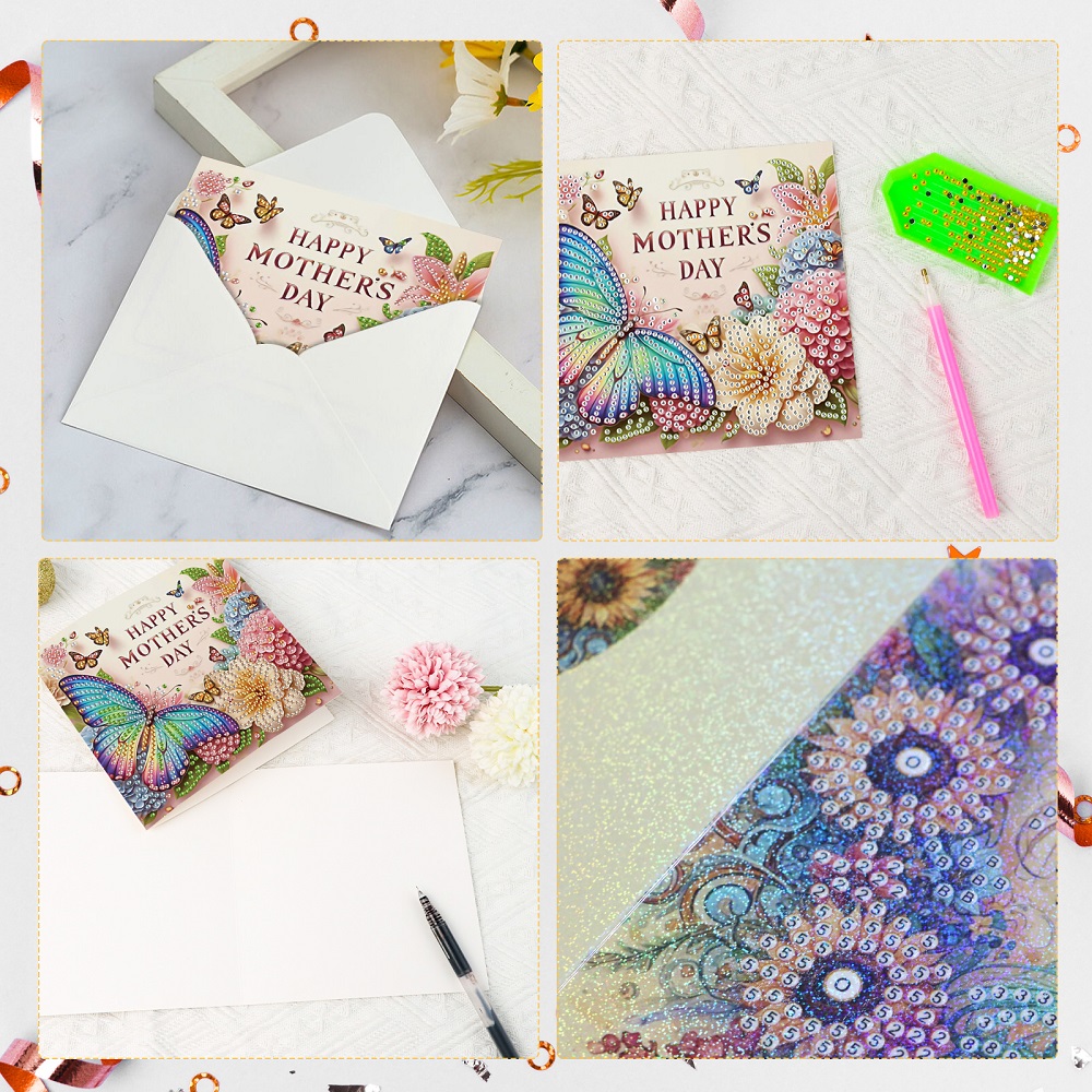 6 ชิ้นเพชรภาพวาดการ์ดอวยพรชุด, - Art Craft Kit บทวิจารณ์และราคา