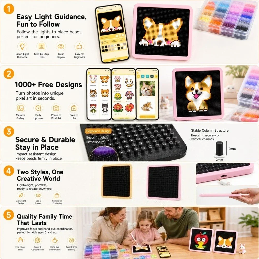 แผงไฟ LED Smart Fuse Bead Pegb - Art Craft Kit บทวิจารณ์และราคา