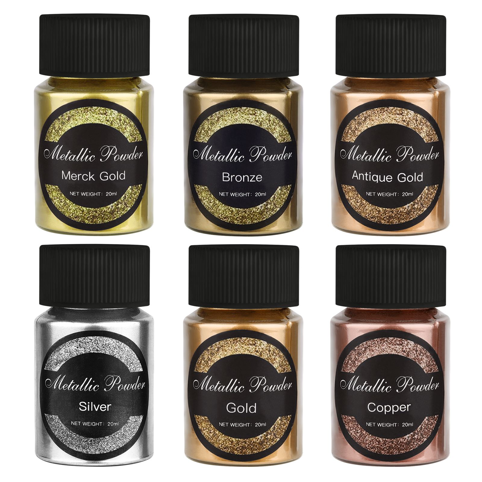 ผงกลิตเตอร์โลหะ20มล./ขวดเม็ดสี - Resin Pigment Powder บทวิจารณ์และราคา
