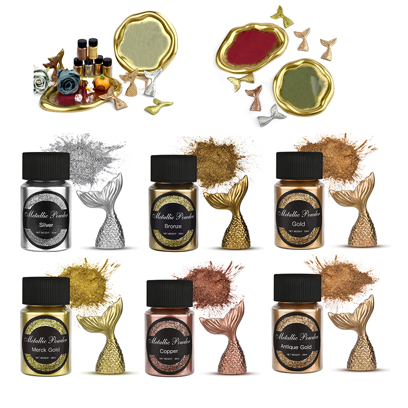 ผงกลิตเตอร์โลหะ20มล./ขวดเม็ดสี - Resin Pigment Powder บทวิจารณ์และราคา
