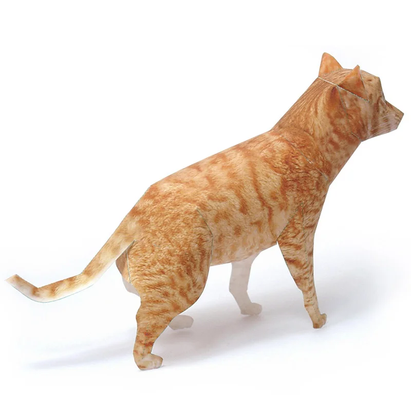 Ocicat แมวสีส้ม Tabby Origami  - Art Craft Cardboard บทวิจารณ์และราคา